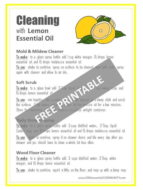 Apr 04, 2020 · lemon essential oil is the perfect spice cabinet sidekick, whether you're sipping or sautéing. 8 DIY Recipes for Cleaning with Lemon Essential Oil {plus a free printable} | Lemon essential ...