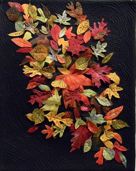 Autumn Leaves 3 Dimensional Wall Hanging Colorful Quilts Autumn