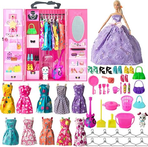 Sotogo 54 Pieces Doll Clothes And Accessories For Barbie
