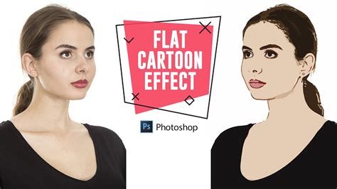 How To Create Flat Cartoon Effect In Photoshop Turn Portraits Into