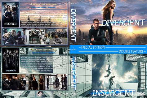 Divergent Insurgent Double Feature R1 Custom Cover Dvd Covers