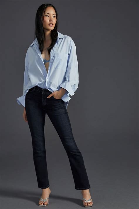 Mother The Dazzler Mid Rise Straight Jeans Anthropologie