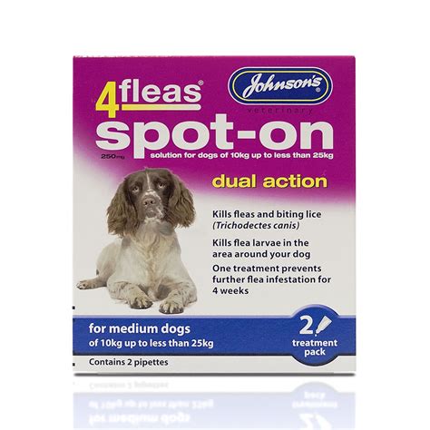 Johnsons 4 Fleas Spot On Dual Action Medium Flea Treatment Farm