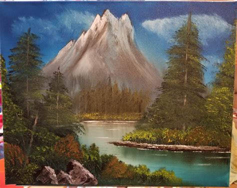 Our First Bob Ross Painting Happytrees