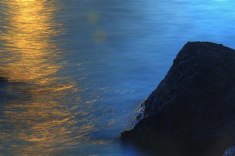 Wallpaper Sunset Lighthouse Mountain Reflection Water Rock