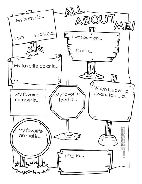 All About Me Poster Preschool Free Printable All About Me Worksheets