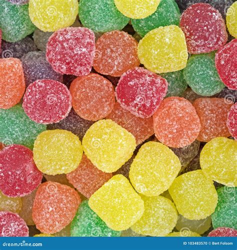 Sugar Coated Gummy Candy Close View Stock Photo Image Of Assorted