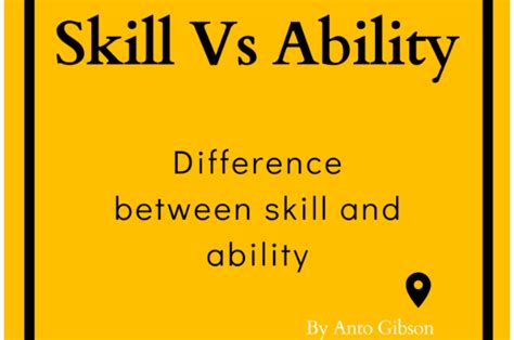 Skill Vs Ability