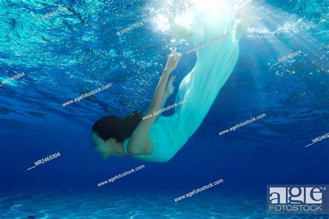Beautiful Young Women Under The Water Stock Photo Picture And Royalty