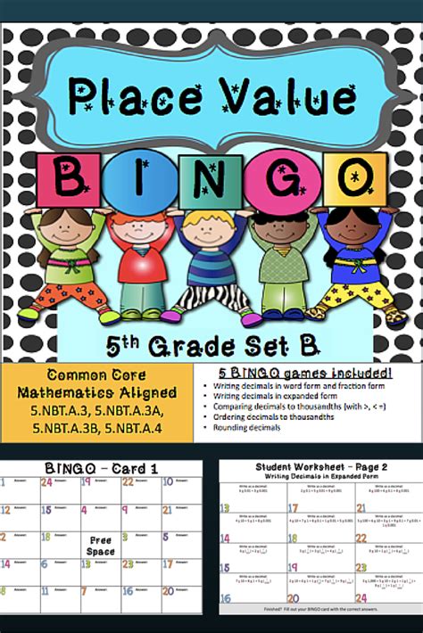 This Place Value Bingo Game Gives You 5 Different Bingo Games To Play To Practice Common Core
