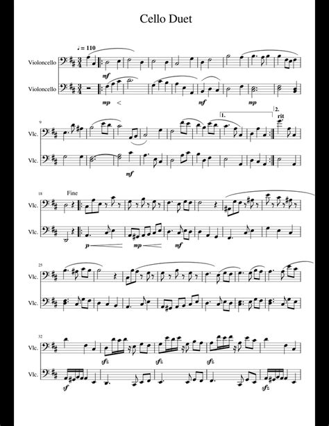 Cello Duet Sheet Music For Cello Download Free In Pdf Or Midi