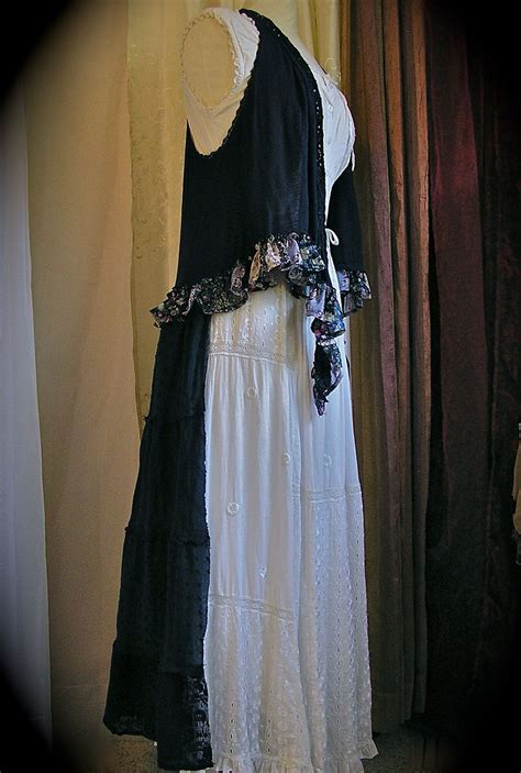 Sale Long Bohemian Vest Boho Ooak Upcycled Clothing Altered Couture