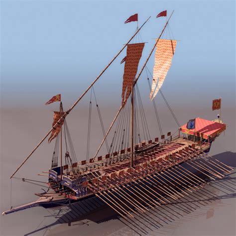 16th Century French Navy Galley Ship 3d Model 3ds Files Free Download