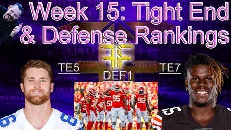 Tight End And Defense Rankings Nfl Fantasy Football Week 15 15 Tes