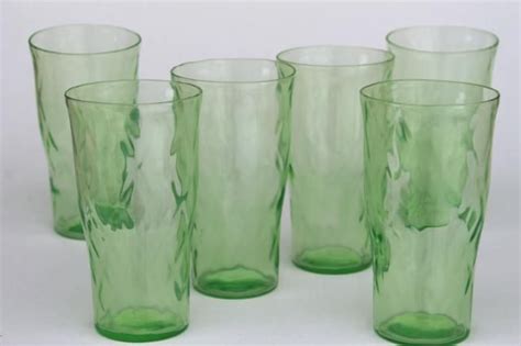 Image Result For Tall Green Drinking Glasses Vintage Green Drinking Glasses Glasses Pint Glass