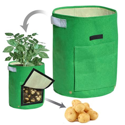 Strong Camel Garden Potato Grow Bag Planter Bag Felt Fabric For