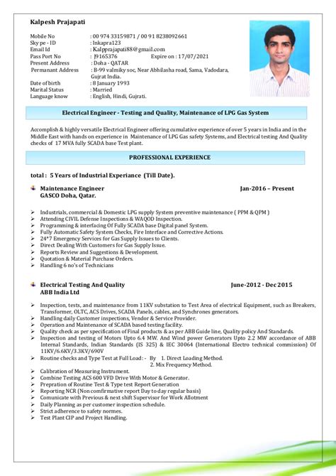 Electrical engineer resume, civil engineer resume, audio cv stands for curriculum vitae which means course of life, latin. Resume -Engineer Electrical Testing and Quality,LPG gas ...