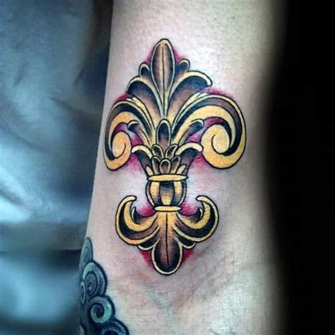 70 Fleur De Lis Tattoo Designs For Men Stylized Lily Ink Ideas