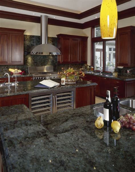 40 Magnificent Kitchen Designs With Dark Cabinets Green Marble