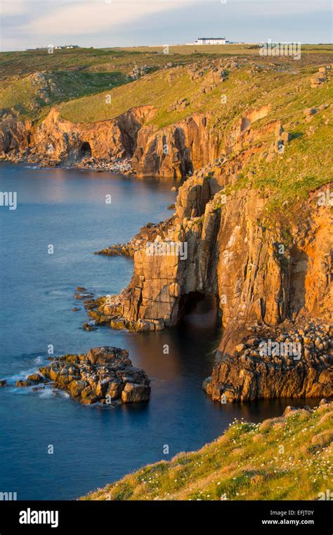English British Cornish Rocky Coast Coastal Cliff Cliffs Hi Res Stock