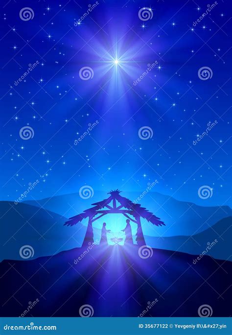 Christian Christmas Night Stock Photography Image 35677122