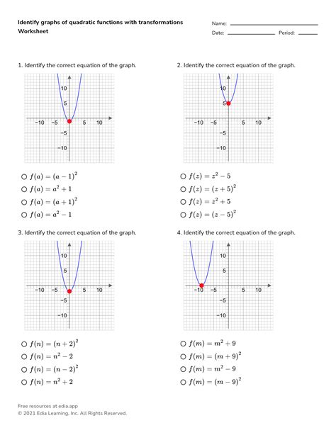 42 Graphing Quadratic Functions Worksheet Worksheet Master