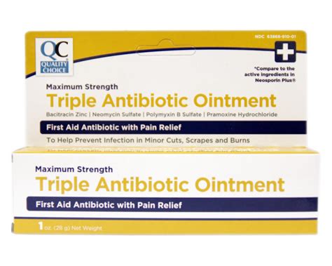 Quality Choice Triple Antibiotic Ointment Maximum Strength 1oz Jollys