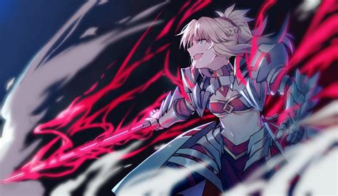 4k Fate Series Green Eyes Open Mouth Fategrand Order Mordred