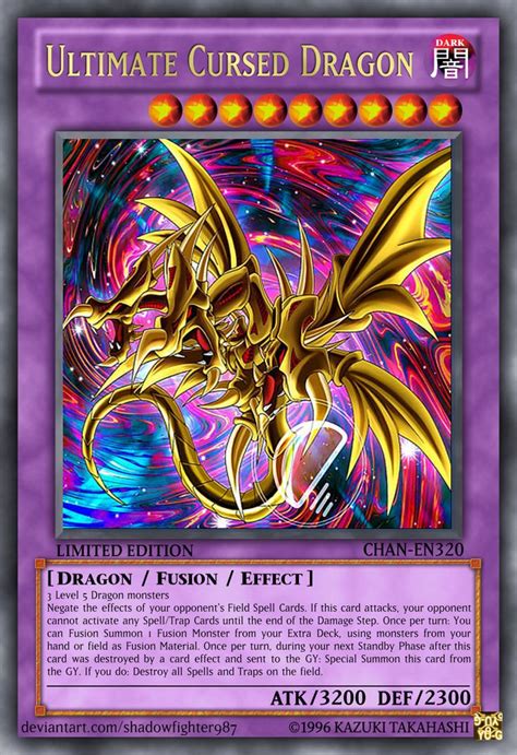 Ultimate Cursed Dragon Yugioh Dragon Cards Yugioh Fusion Cards Custom Yugioh Cards