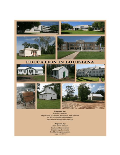 Education In Louisiana Louisiana Department Of Culture