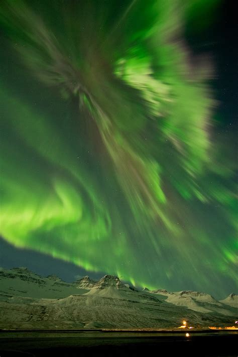 Northern Lights Aurora Borealis As Seen From Iceland