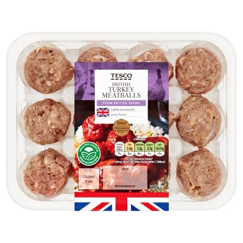 Tesco British Turkey Meatballs 5 Fat 336g Tesco Groceries