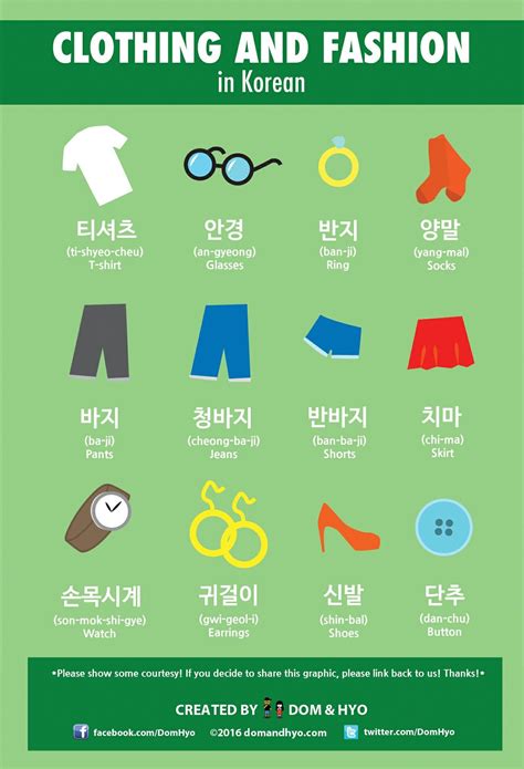 201608clothing Fashion Vocabulary In Koreanhtml
