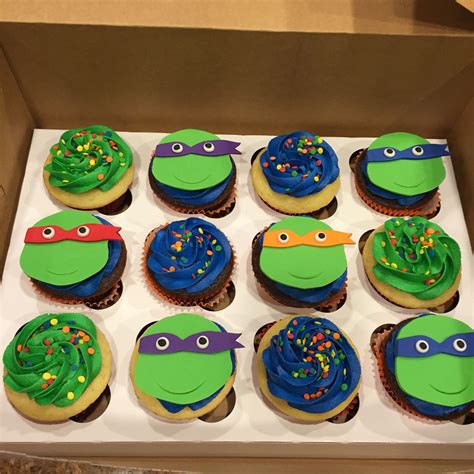Tmnt Teenage Mutant Ninja Turtles Cupcakes For Birthday Turtle Cupcakes Ninja Turtle