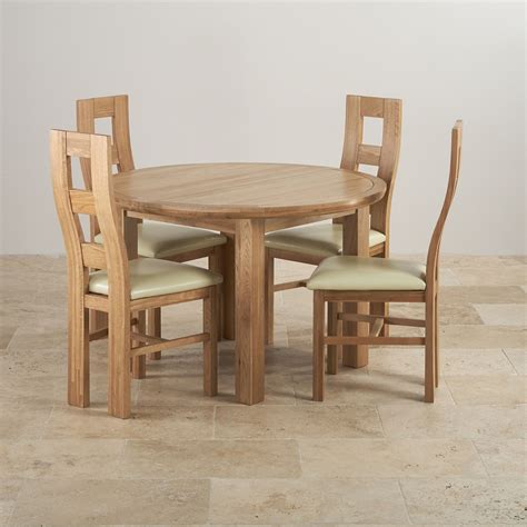 Combine And Save With The Knightbridge Real Oak Round Extending Dining