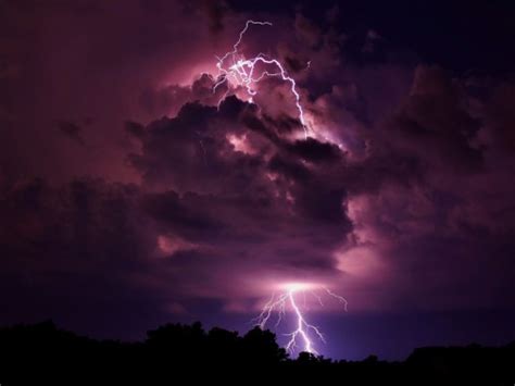 Nature Summer Night Sky Lightning Clouds The Storm Lightning Storm In
