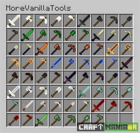 Baixe O More Vanilla Tools Mod Para Minecraft Craftmania