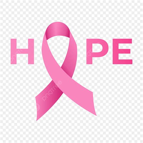 Breast Cancer Awareness Vector Png Images Hope Pink Ribbon October
