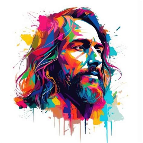 Silhouette Painting Of Jesus Face Creativex7 Paintings And Prints