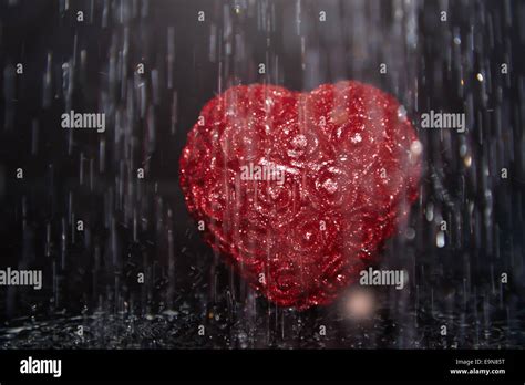 Heart In Rain Stock Photo Alamy