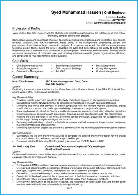 Search and apply for the leading no experience no cv job offers. Engineer CV example page 1 | Cv examples, Cv template word ...