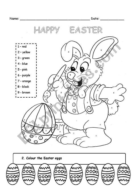 Colour The Easter Bunny In 2023 Easter Worksheets Easter Bunny Bunny