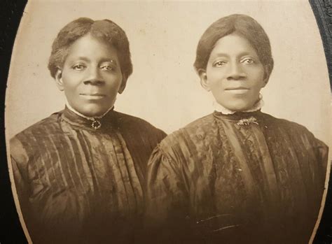 Antique African American Identical Twins Peoria Il Black Lady Cabinet