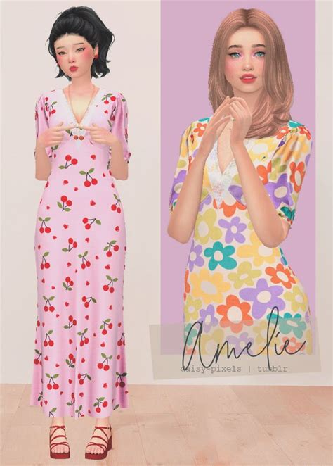 💕 Amelie Dress 💕 Patreon Sims 4 Cc Folder Sims 4 Build Sims 4 Game