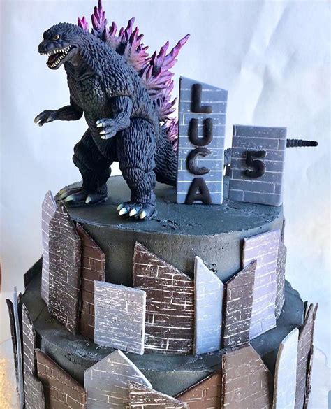 Godzilla City Cake Godzilla Birthday Party Godzilla Birthday