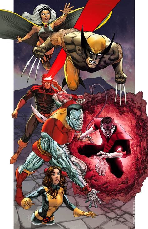 The X Men Kitty Pryde Nightcrawler Colossus Cyclops