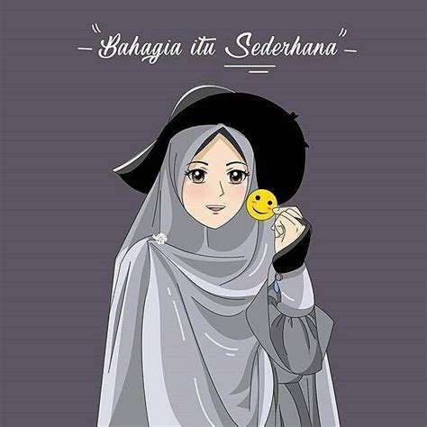 36 Gambar Kartun Muslimah Menyendiri Ani Gambar