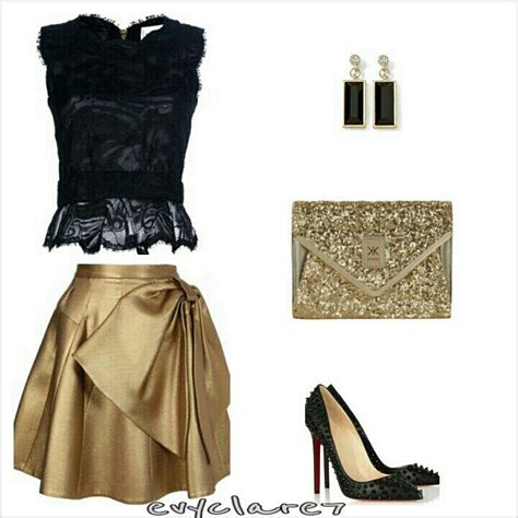 Black And Gold Outfit Fashion Pinterest New Years