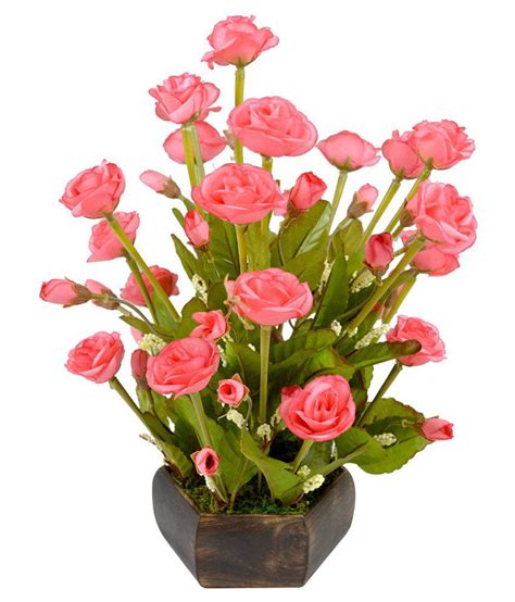 The Fancy Mart Pink Artificial Flower With Pot Buy The Fancy Mart Pink