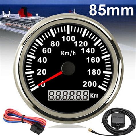 85mm 200kmh Gps Speedometer 9 32v With Red Backlight Odometer Suitable